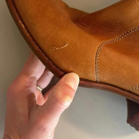 Timberland Leather Knee High Riding Style Cognac Boots size 6.5 - Picture 9 of 12